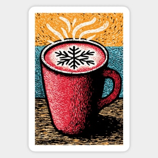 Cozy Winter Hot Cocoa | A Hygge Holiday Mug Magnet